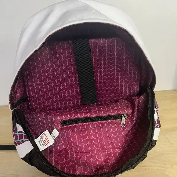 Spider Gwen Marvel ThinkGeek Backpack Black Pink school super hero laptop - Picture 6 of 7